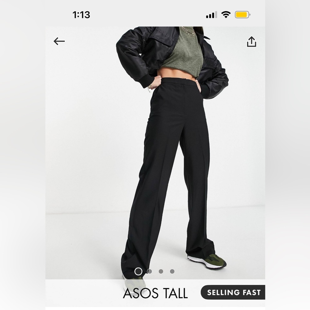 Asos Tall Black Slacks